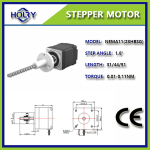 Holry NEMA 11 Stepper Motor Lead Screw Linear Actuator: External Tr6 28mmx51mm Bipolar 2 Phase 1.8 Degree 0.95 A/Phase