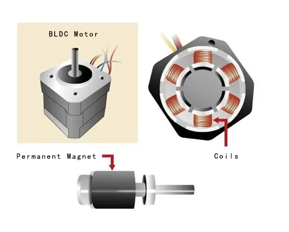 bldc motor.pngの外観と内部構造