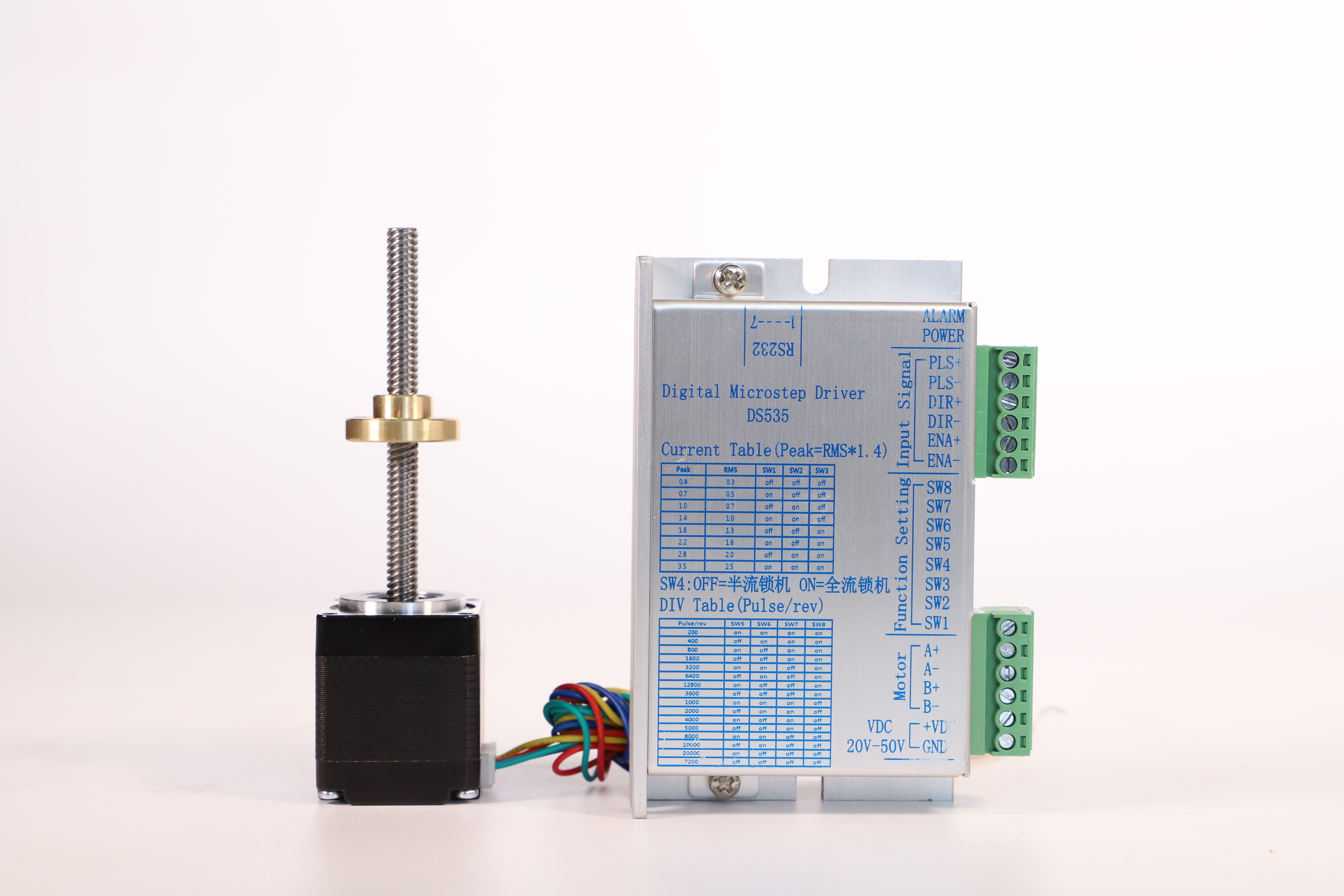 Compact NEMA 8 Stepper Motor Lead Screw Linear Actuator: External Tr6 20mm Diameter Bipolar 2 Phase 1.8 Degree