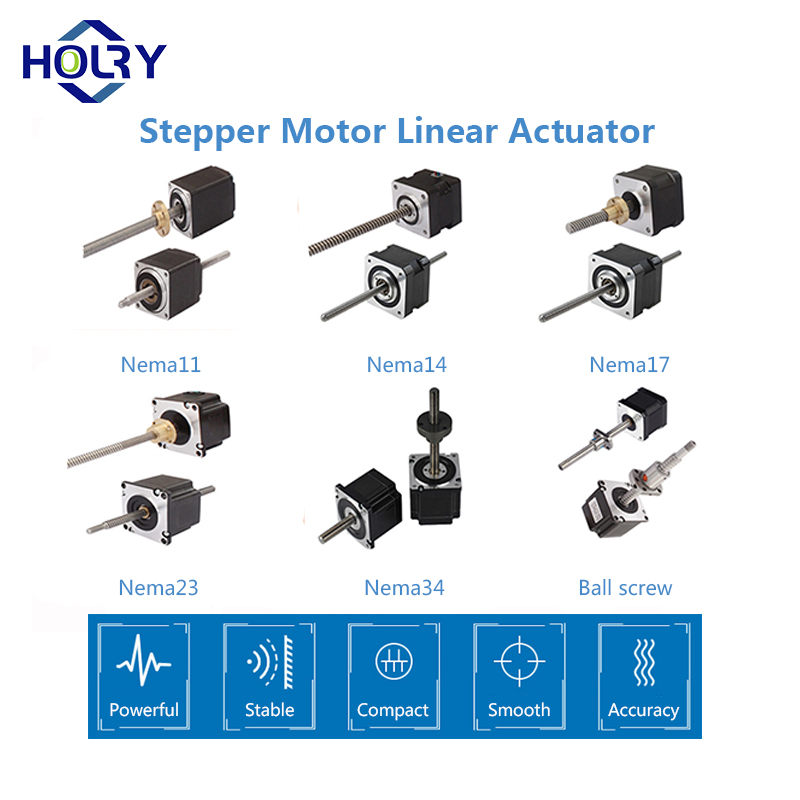 NEMA 24 Stepper Motor with Integrated T8x8 Lead Screw: External 60mmx56mm Bipolar 200 Steps/Rev 1.8 Degree 2 A/Phase