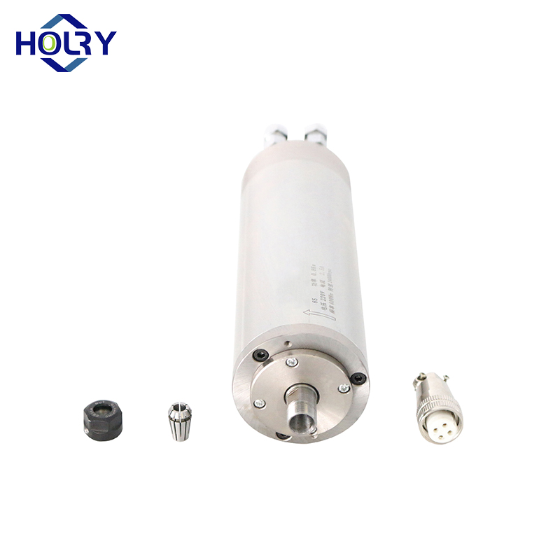 HOLRY CNC Spindle Motor for Wood Metal Milling Water Cooled 0.8KW 220V 24000RPM High Quality Spindle Motor 