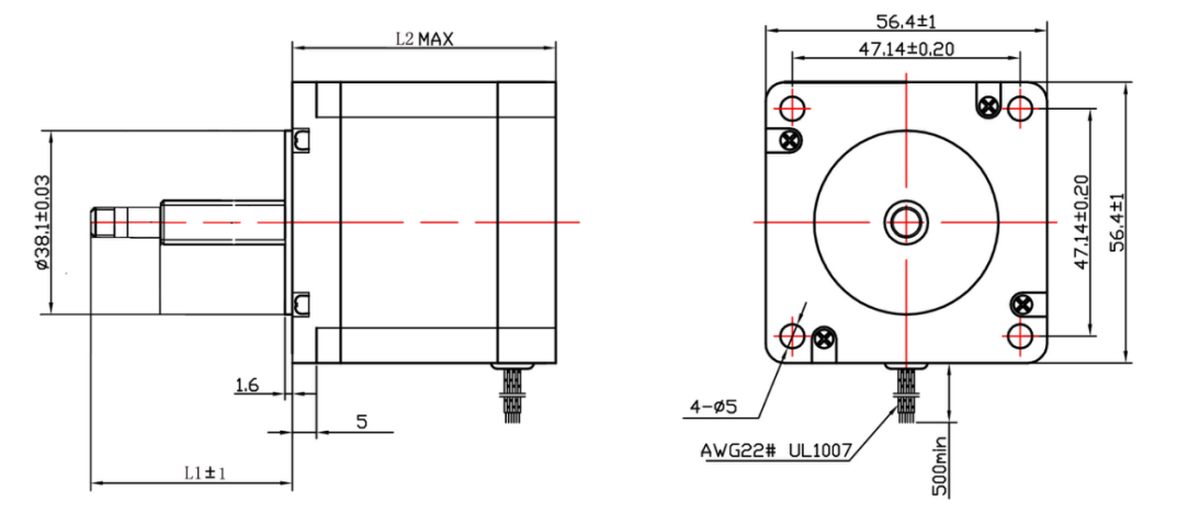 Holry Nema 23 Stepper Motor Lead Screw Linear Actuator External Tr8 57mmx56mm Bipolar 2 Phase 1