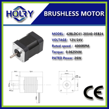 Vysoce &uacute;činn&yacute; bezkomut&aacute;torov&yacute; elektromotor Nema 12/24V 26W 52W 78W 105W BLDC motor 